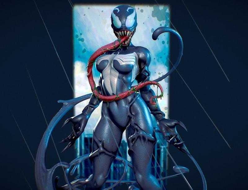 Gwenom - 动漫游戏角色3D打印模型|Gwenom – 3D Print Model STL