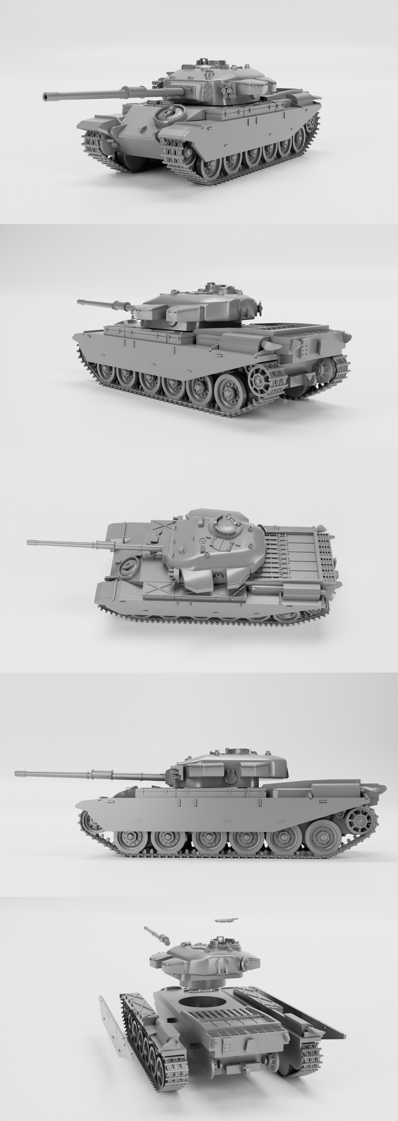 Centurion Mk.10坦克 3D打印模型|Medium Tank Centurion Mk.10 (UK, post-WW2) – 3D Print Model