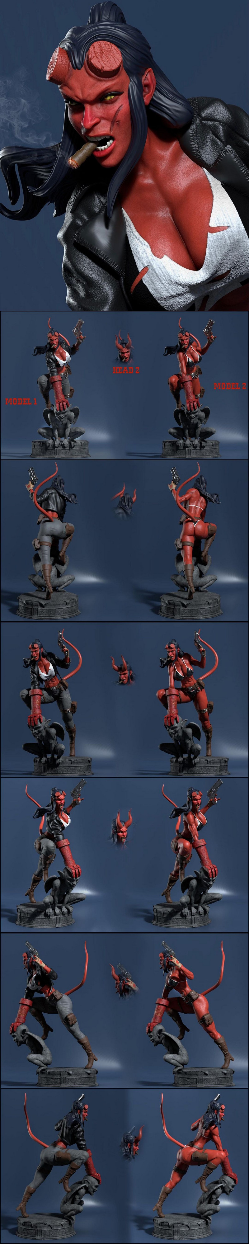 Hellgirl 3D打印模型|Hellgirl – 3D Print Model