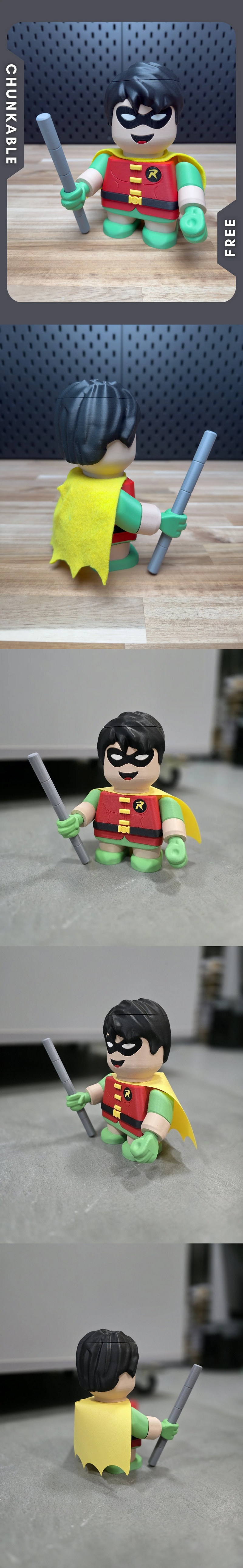 Chunkable – 机器人罗宾3D打印模型|Chunkable – Robin the Boy Chunk Kit – 3D Print Model