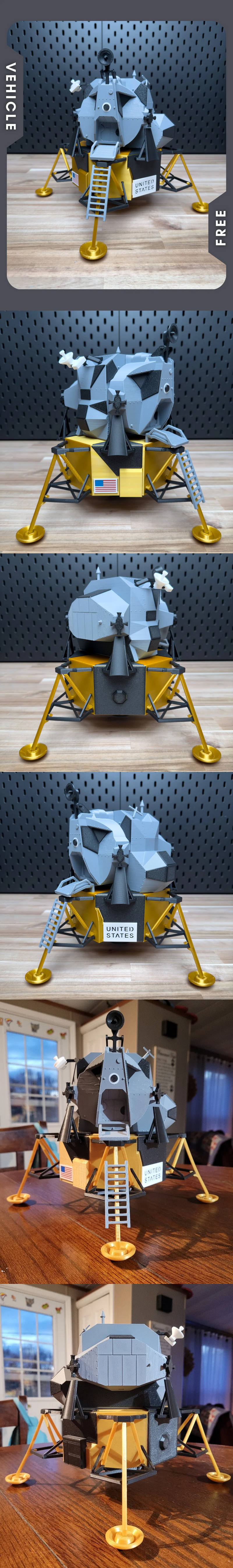 Chunkable - 月球着陆器3D打印模型|Chunkable – Lunar Lander Kit – 3D Print Model