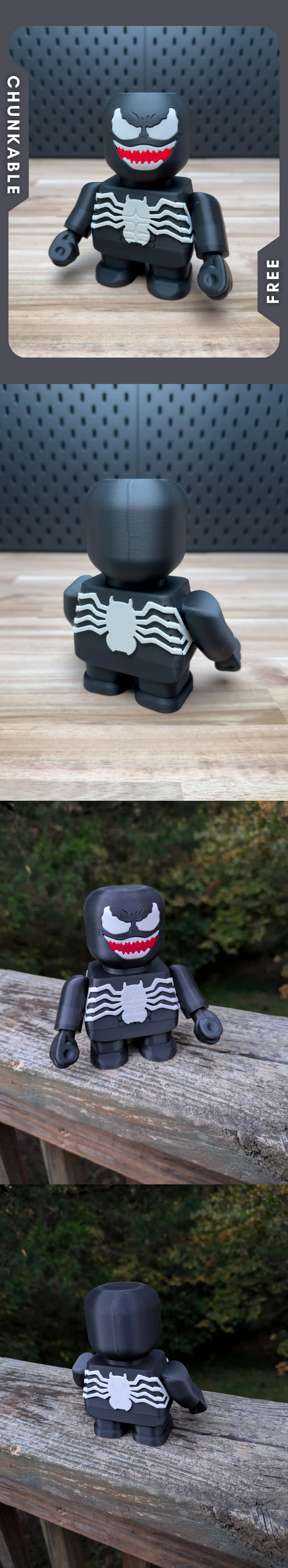 Chunkable 3D打印模型： Venom角色套件|Chunkable – Chunky Venom Kit – 3D Print Model