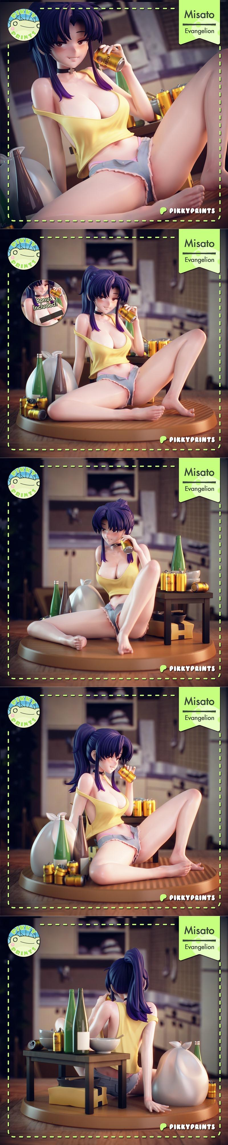 Pikky Prints -新世纪福音战士 - 佐藤可奈子 3D打印模型|Pikky Prints – Evangelion – Misato Katsuragi – 3D Print Model STL