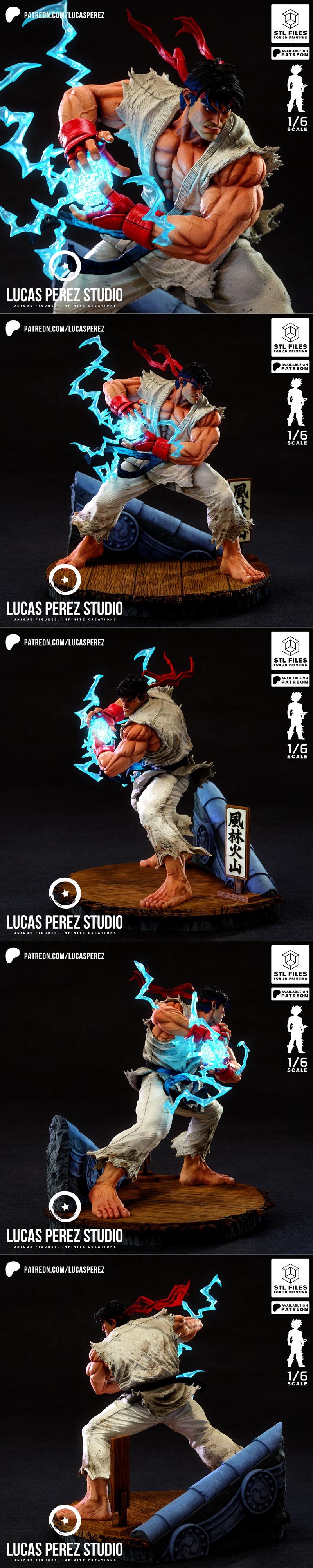 卢卡斯佩雷斯工作室 - 赛博朋克瑞乌 - 3D打印模型|Lucas Perez Studio – Ryu – 3D Print Model STL