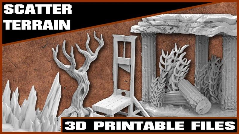散落地形 - 完整版 - 3D打印模型 STL|Scatter Terrain – Complete Collection – 3D Print Model STL
