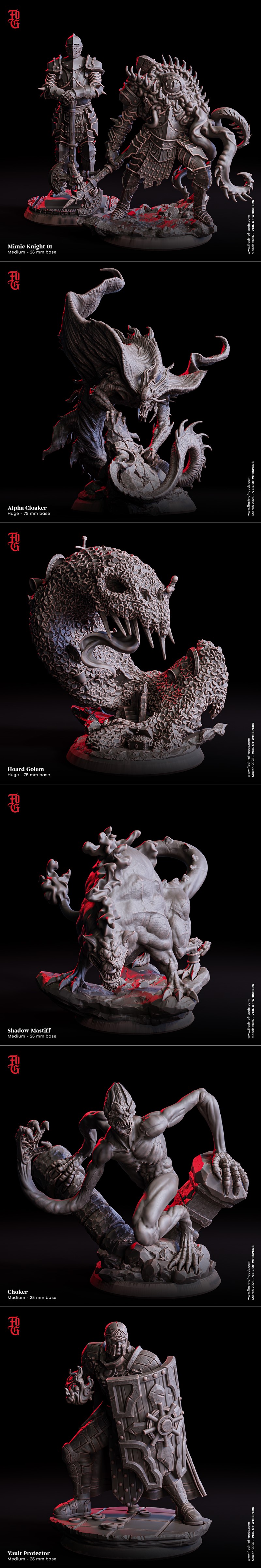 神骸之幕——低语之 veil 2025 3D打印模型|Flesh Of Gods – Veil Of Whispers March 2025 – 3D Print Model STL