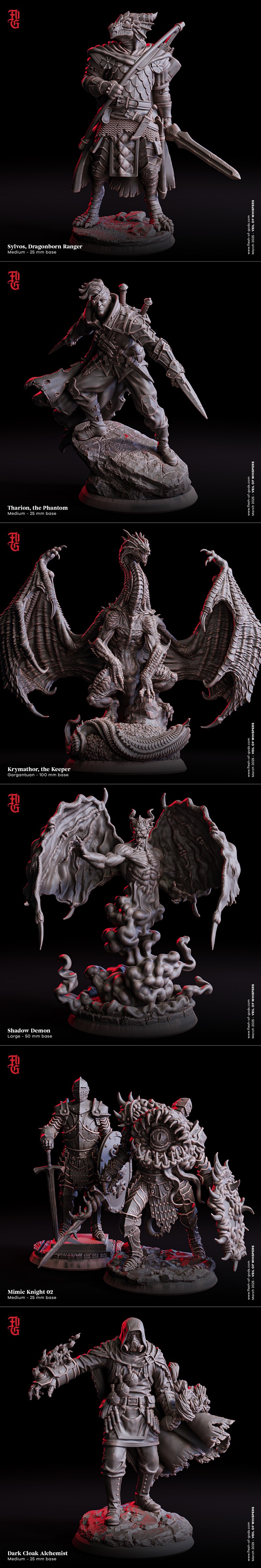 神骸之幕——低语之 veil 2025 3D打印模型|Flesh Of Gods – Veil Of Whispers March 2025 – 3D Print Model STL