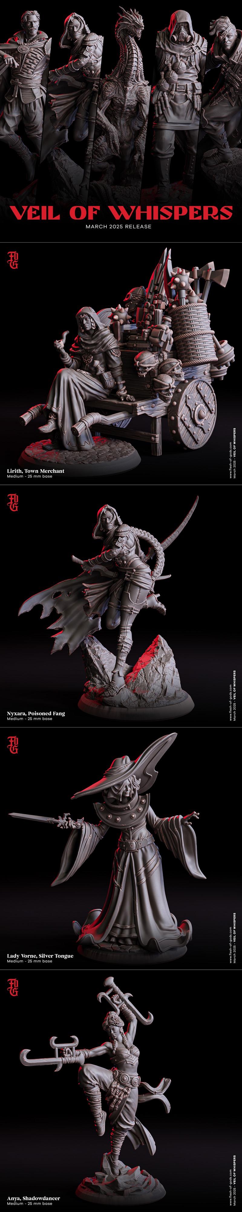 神骸之幕——低语之 veil 2025 3D打印模型|Flesh Of Gods – Veil Of Whispers March 2025 – 3D Print Model STL