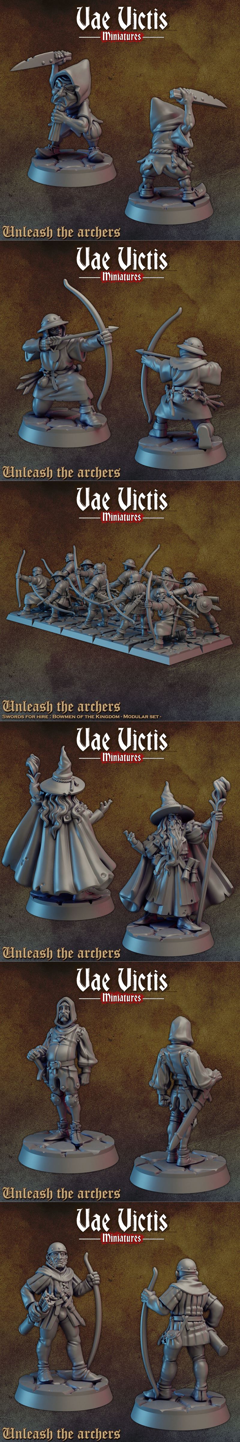 VaE Victis迷你模型——解锁弓箭手设定 3D打印版|Vae Victis Miniatures – Unleash the archers – 3D Print Model STL