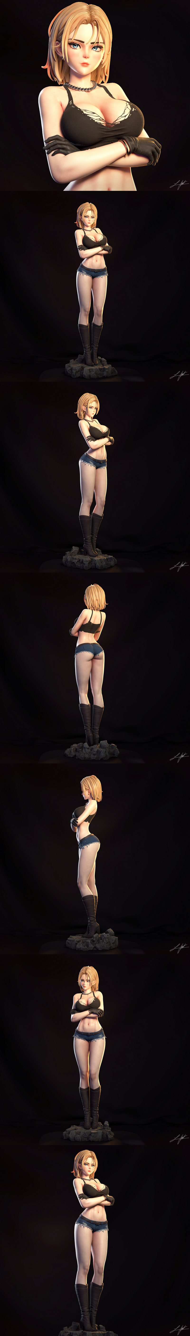 Android 18 3D打印模型|Android 18 – 3D Print Model