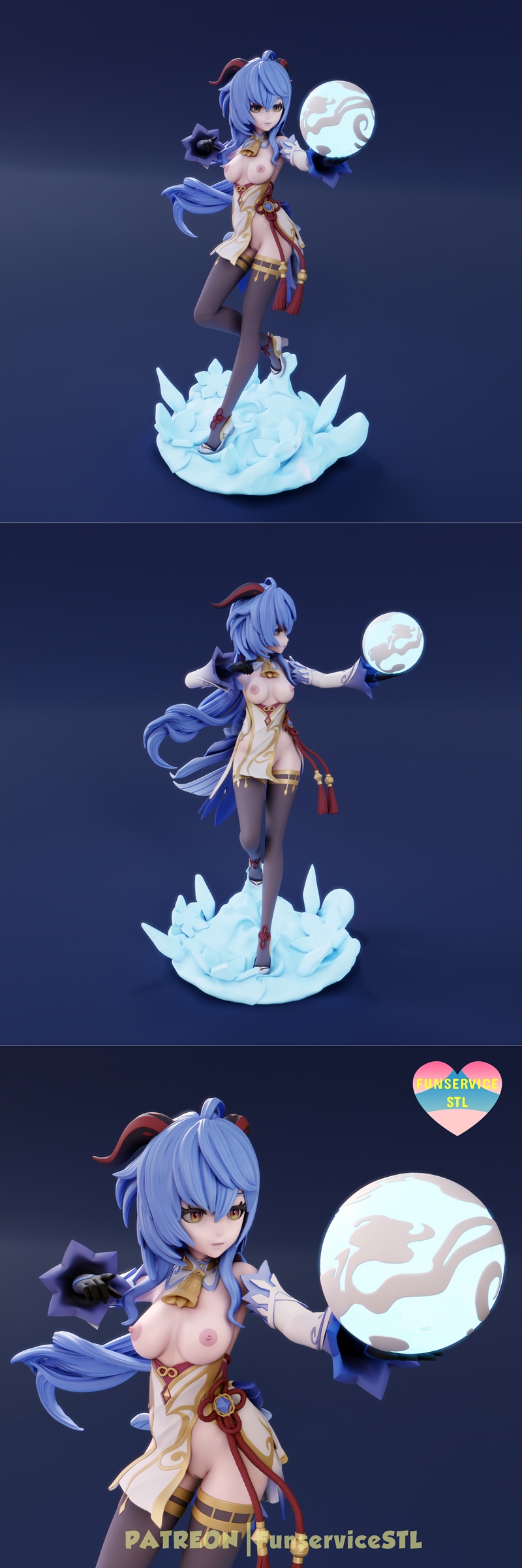 原神 - 甘雨 - 3D打印模型|Funservice – Genshin Impact – Ganyu – 3D Print Model STL
