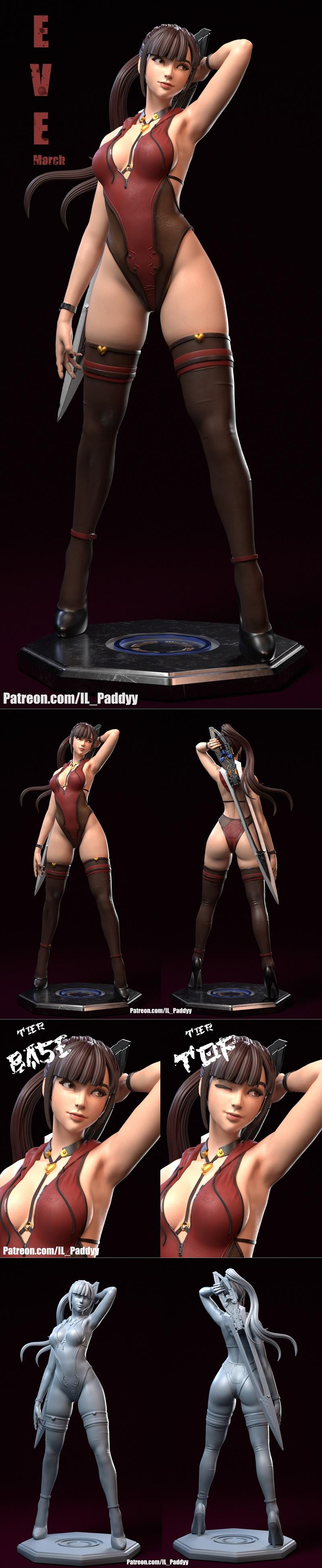 Il Paddyy-星刃-伊芙 3D打印模型|Il Paddyy – Stellar Blade – Eve – 3D Print Model STL