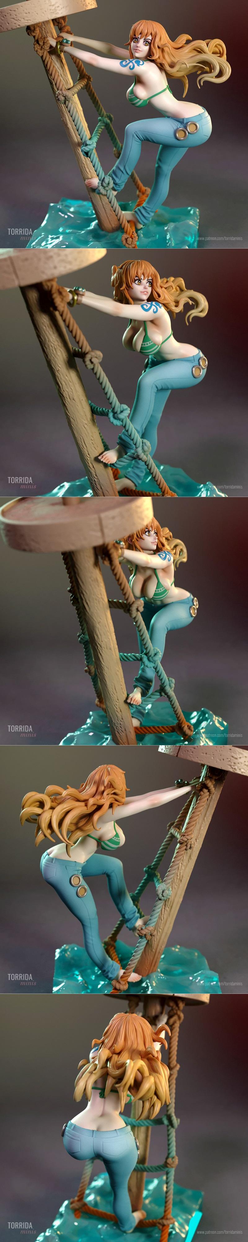 One Piece娜美3D打印模型|Torrida Minis – One Piece – Nami – 3D Print Model STL