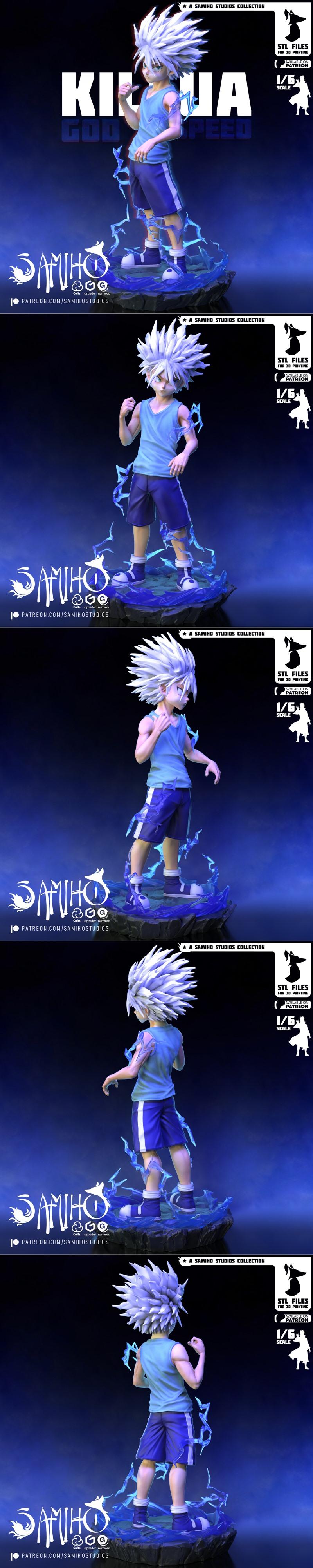 Samiho Studios - 命运石之门 - 3D打印模型|Samiho Studios – Hunter x Hunter – Killua Zoldyck – 3D Print Model STL