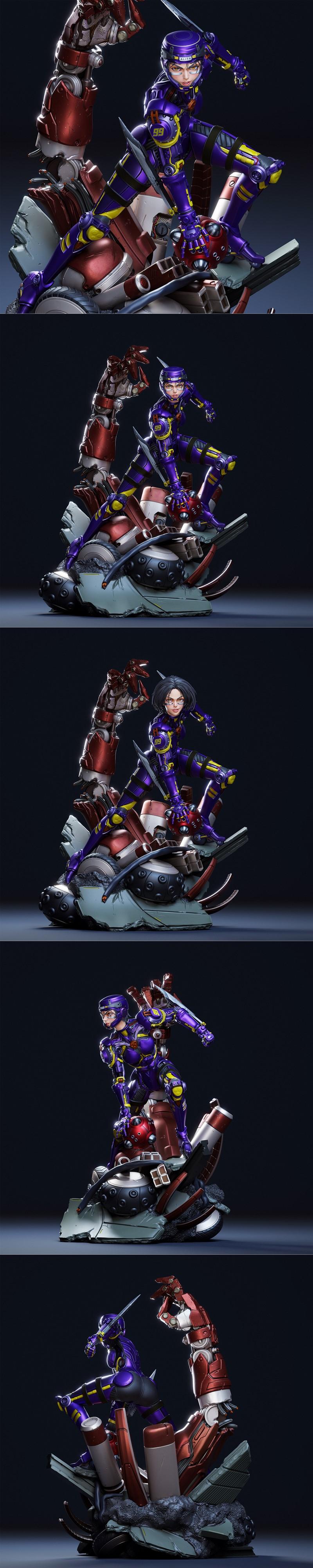 CA 3D Studios - 阿丽塔 - 3D打印模型|CA 3D Studios – Alita – 3D Print Model STL