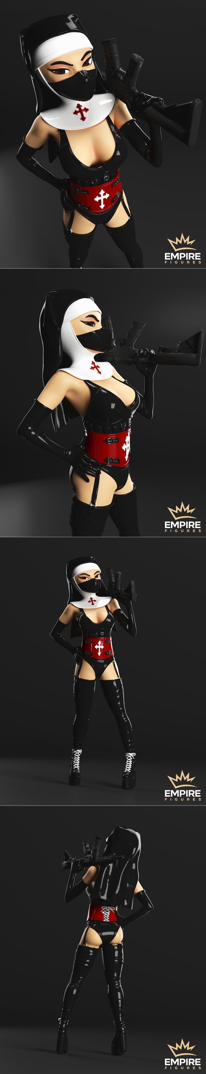 帝国人物——修女——3D打印模型|Empire Figures – Nun – 3D Print Model STL