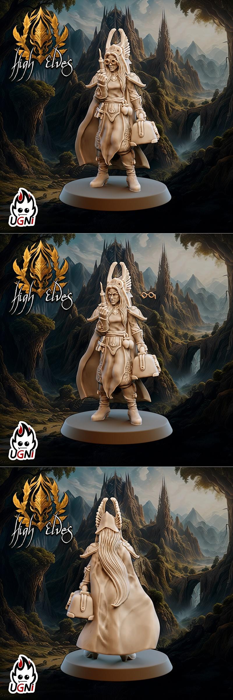 高精灵药剂师3D打印模型|Elf Apothecary – High Elves – Fantasy Football – 3D Print Model STL