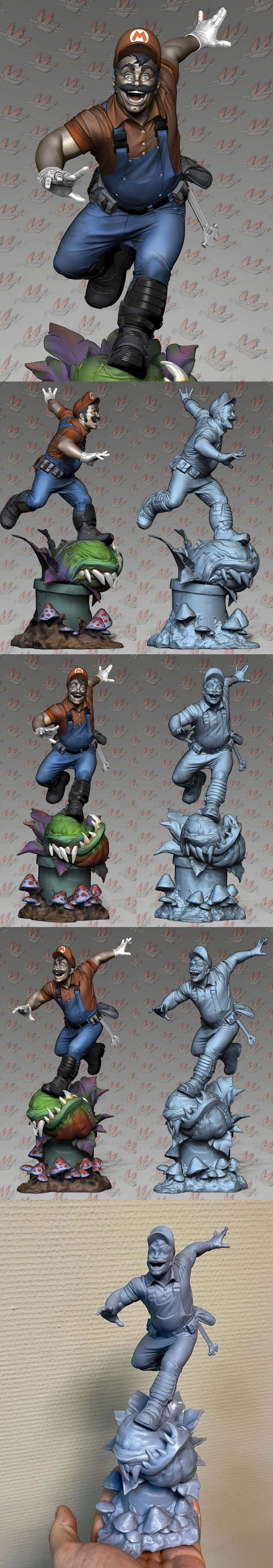 超级马里奥 3D打印模型|Super Mario – 3D Print Model