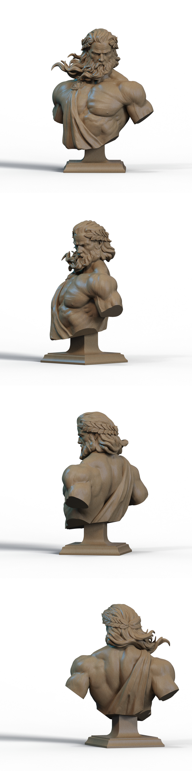 宙斯雕像 3D打印模型|Zeus Bust 1 – 3D Print Model