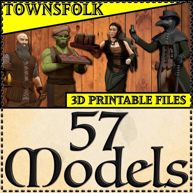 镇民收藏 - 3D打印模型 - 《原神》旅行者角色模型|Townsfolk Collection – 3D Print Model STL