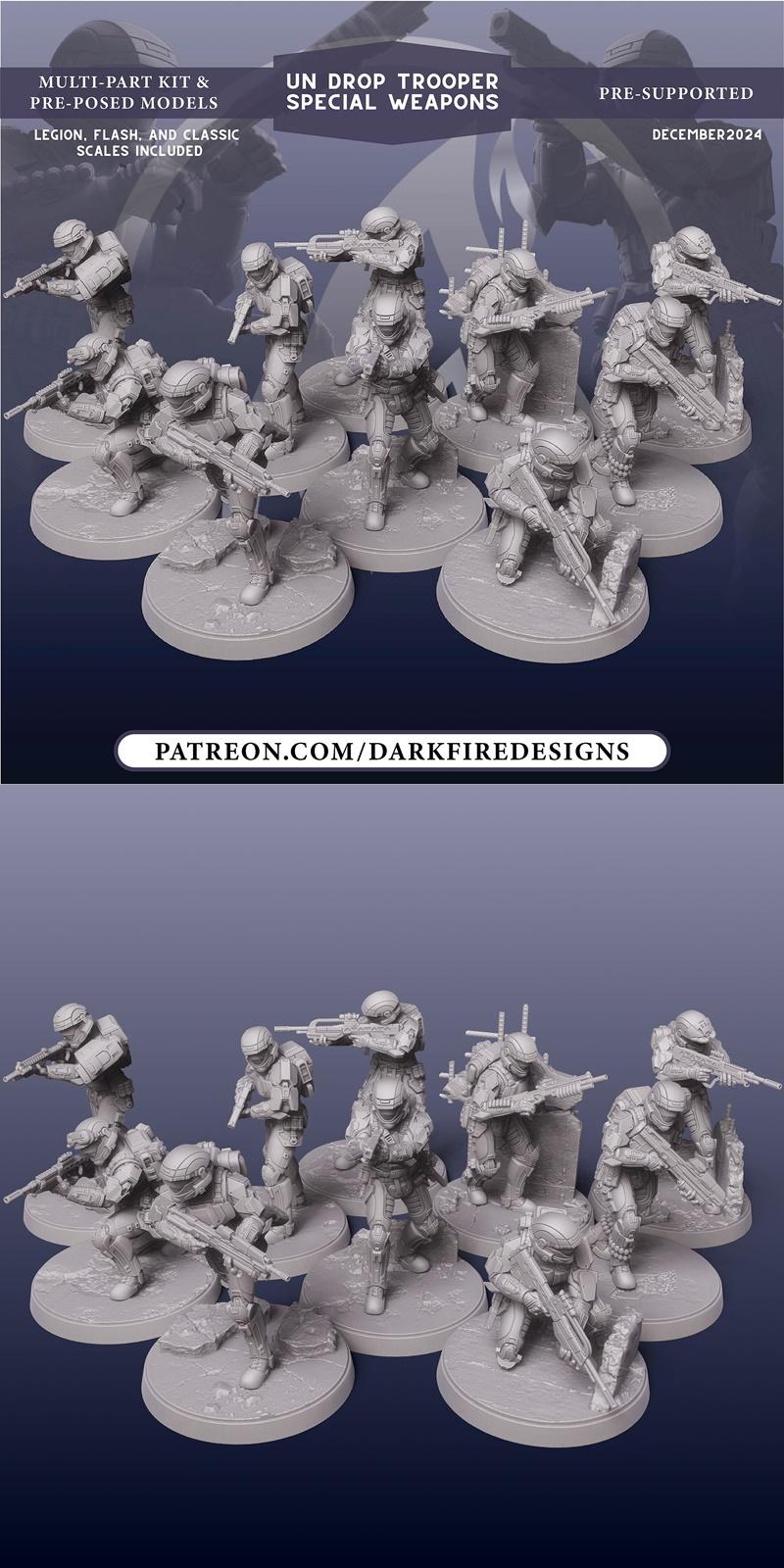 联合国特种武器小队 3D打印模型|United Nations Drop Troopers – Special Weapons Squad – 3D Print Model STL