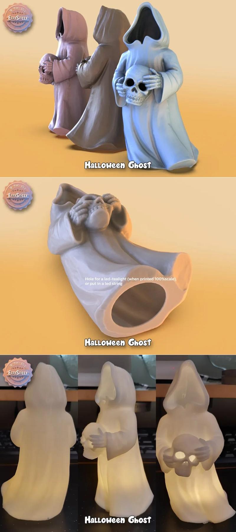 万圣节幽灵 - 3D打印模型|Halloween Ghost – 3D Print Model STL