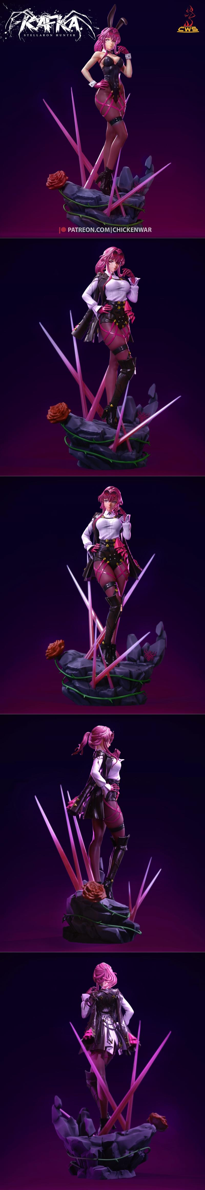 CW工作室 - 哈克系列 - 卡夫卡 3D打印模型|CW Studio – Honkai – Kafka – 3D Print Model STL