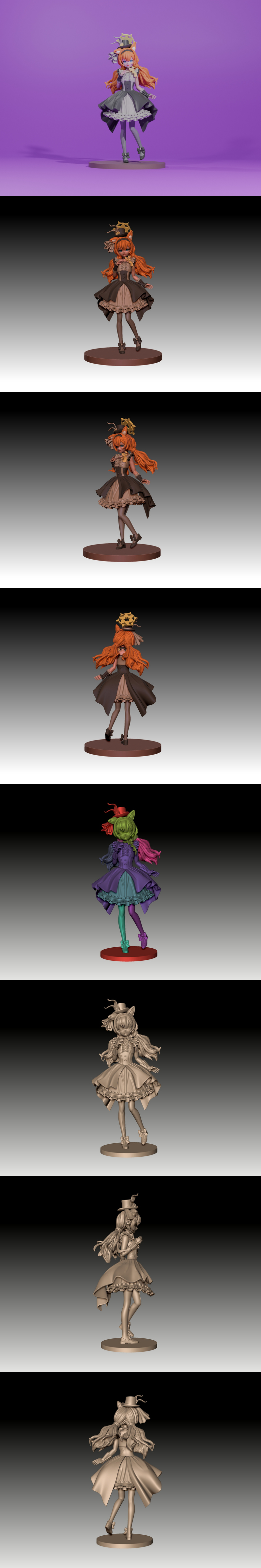 蓝调档案 - 理查德·玛丽 - 3D打印模型|Blue Archive – Idol Iochi Mari – 3D Print Model