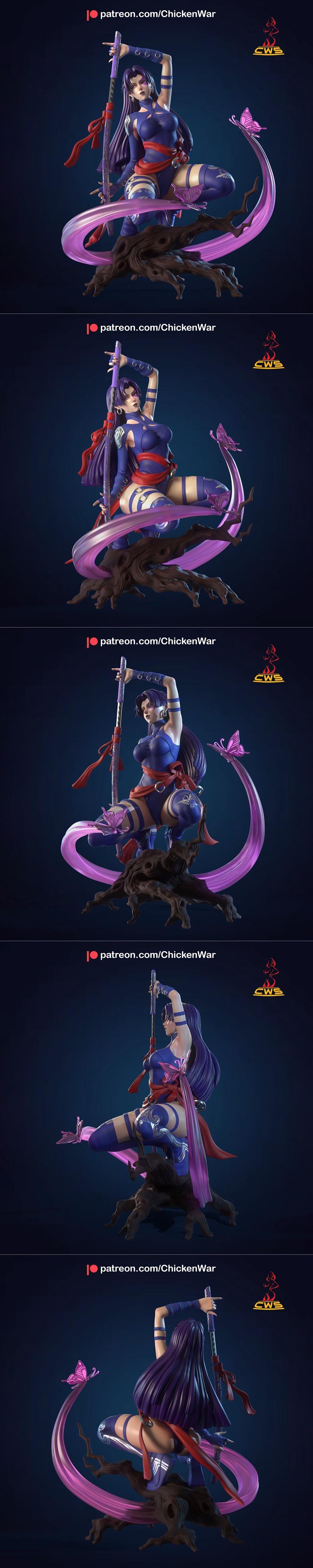 CW工作室 - 复仇者联盟 - 薇薇安·普西洛克 3D打印模型|CW Studio – Marvel – Psylocke – 3D Print Model STL