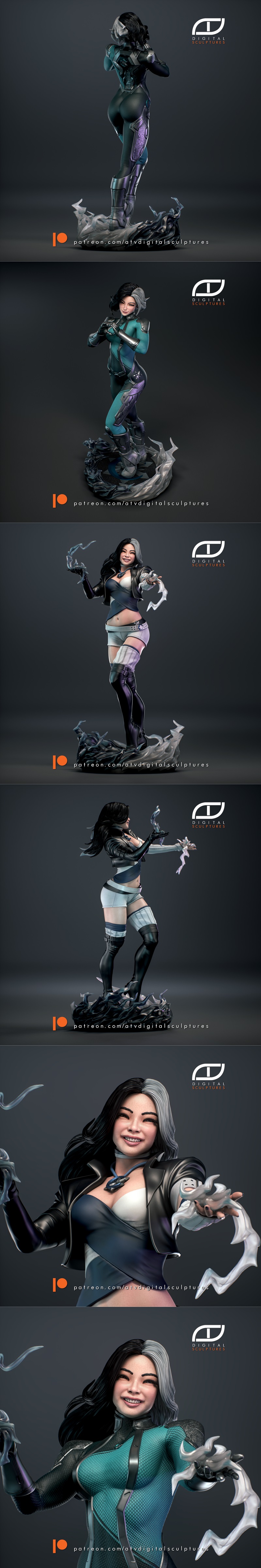 ATV数字雕塑·卢娜·雪 3D打印模型|ATV Digital Sculptures – Luna Snow – 3D Print Model STL