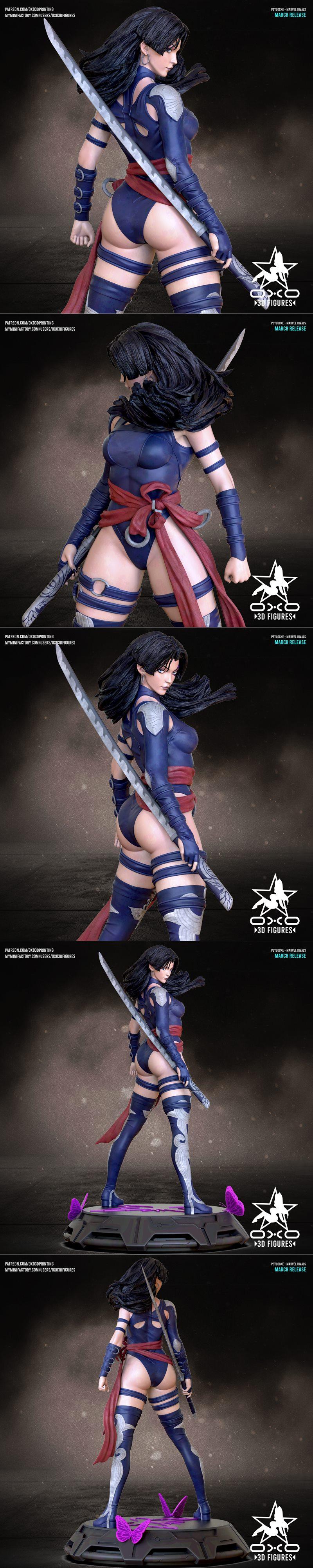 OXO3D Psylocke 3D打印模型|OXO3D Figures – Psylocke – 3D Print Model STL