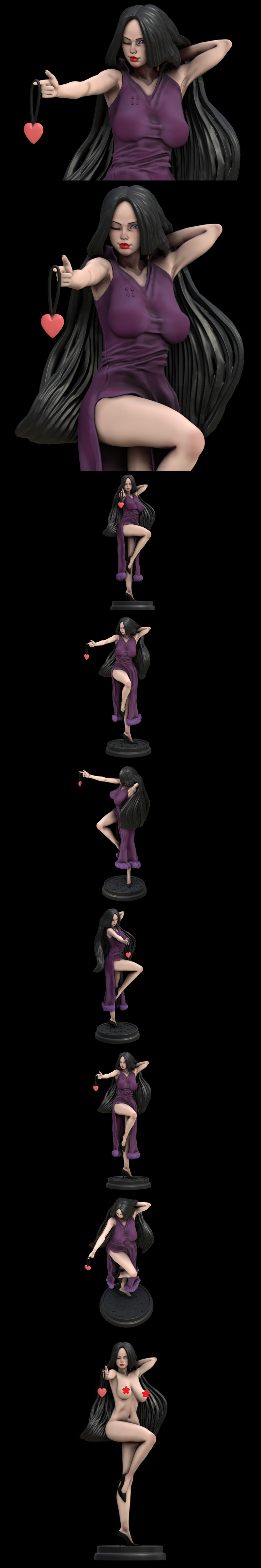 One Piece 3D打印模型：草帽海贼团之博阿·汉科克|PgGasta – One Piece – Boa Hancock – 3D Print Model