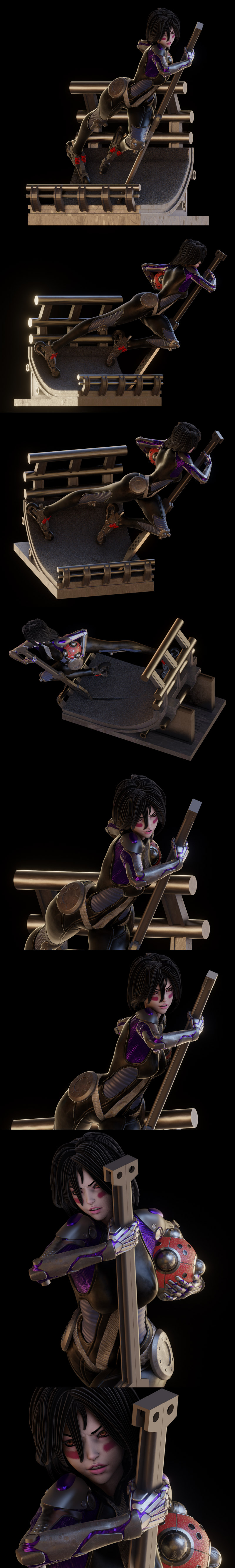 PgGasta 3D打印模型：战斗天使艾莉塔|PgGasta – Battle Angel – Alita – 3D Print Model