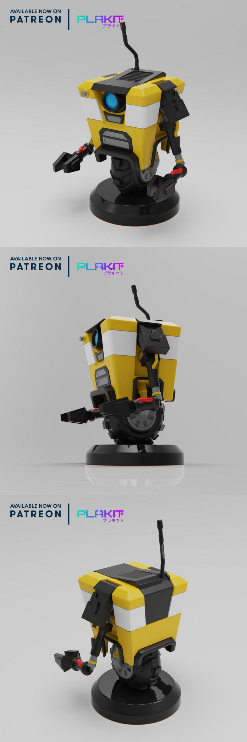 PlaKit - 边界领主 可乐陷阱 3D打印模型|PlaKit – Borderlands ClapTrap – 3D Print Model