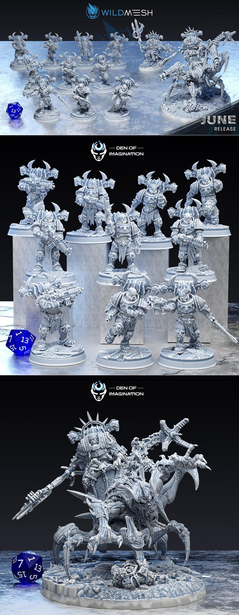 WildMesh 2023六月新品：3D打印模型《星际战士》角色造型|WildMesh June 2023 – 3D Print Model STL