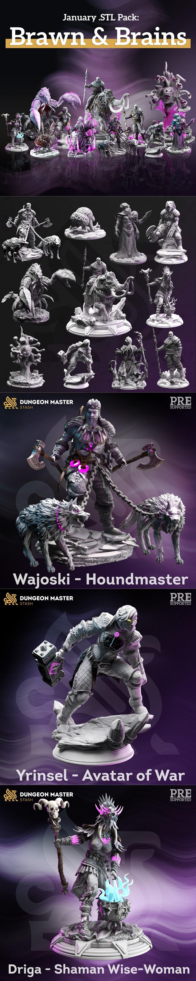 DM Stash – 机甲战士3D打印模型|DM Stash – Brawn & Brains – 3D Print Model STL