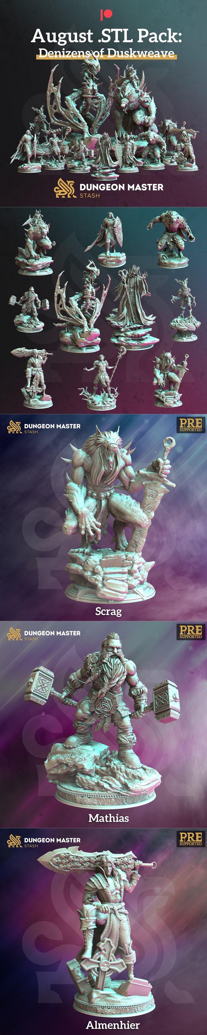 DM Stash – 《暮织》3D打印模型|DM Stash – Denizens of Duskweave – 3D Print Model STL