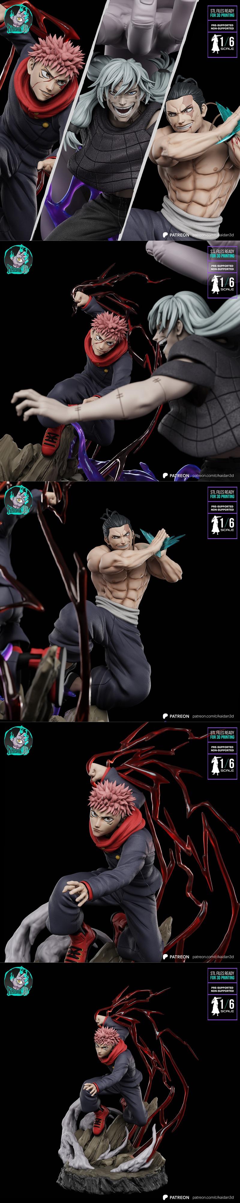 Kaidan3D – Yuji x Todo vs Mahito – 3D Print Model STL