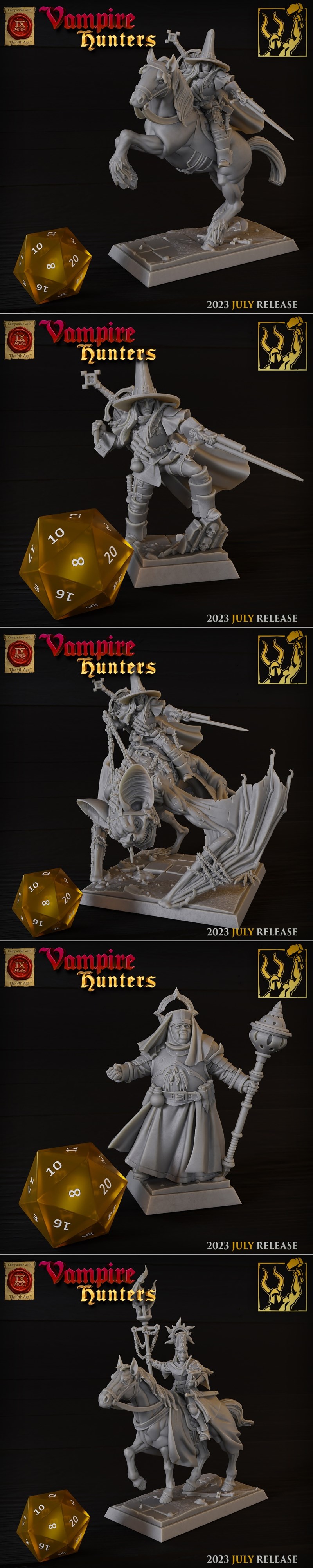 泰坦锻造迷你模型 - 血族猎人 - 3D打印模型|Titan Forge Miniatures – Vampire Hunters – 3D Print Model STL