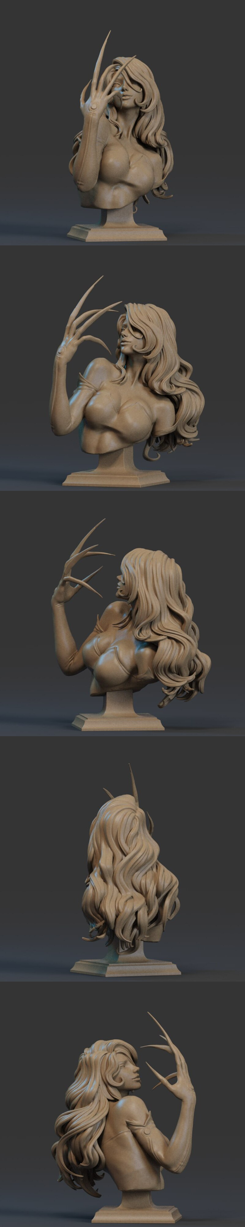 3D打印模型：Lust Bust角色造型|Lust Bust – 3D Print Model