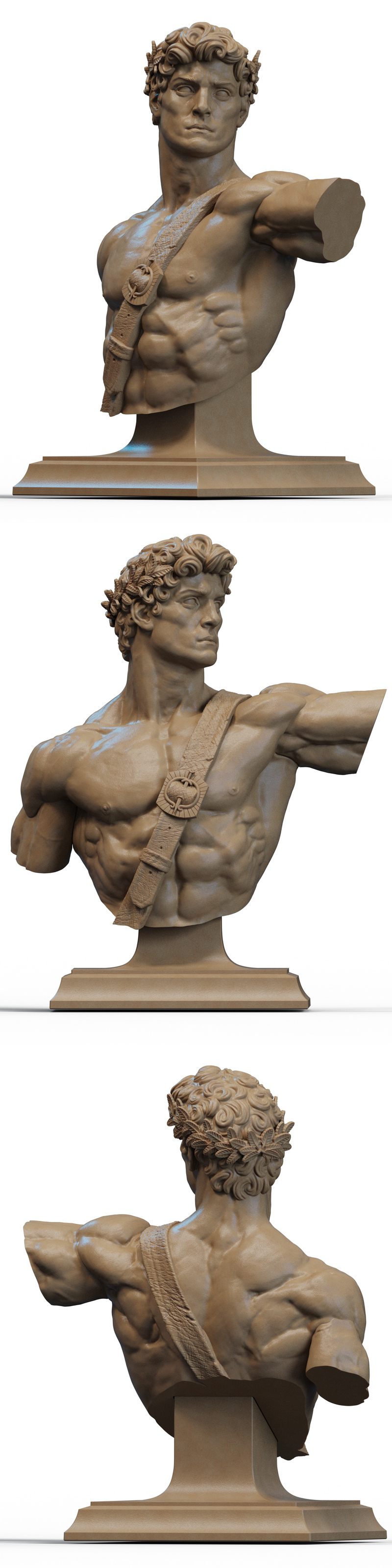 Apolo系列3D打印模型|Apolo Bust – 3D Print Model