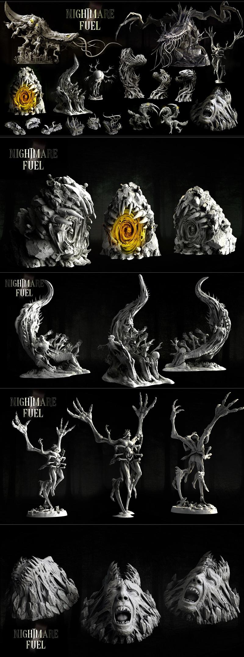 迷你怪物暴动——噩梦燃料——3D打印模型|Mini Monster Mayhem – Nightmare Fuel – 3D Print Model STL
