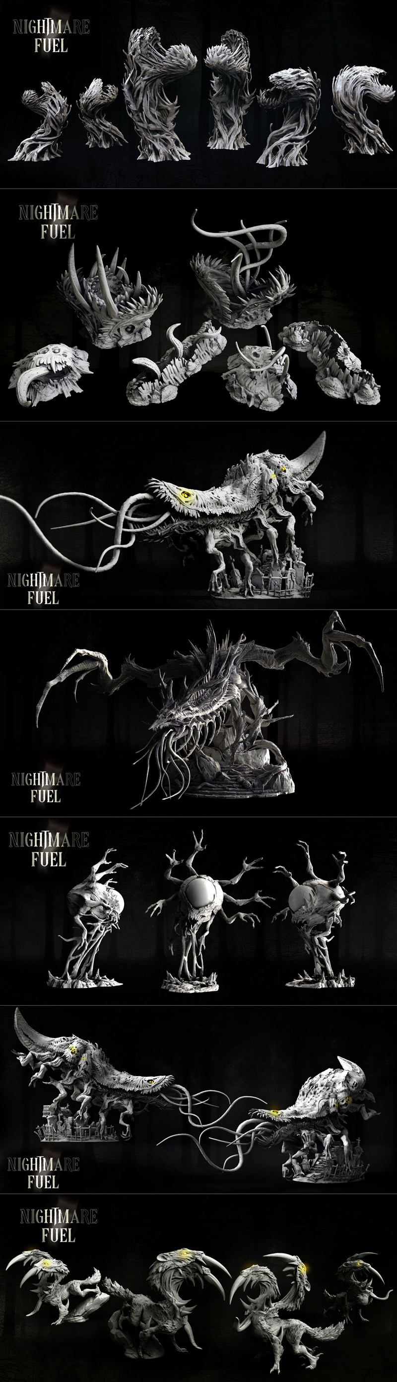 迷你怪物暴动——噩梦燃料——3D打印模型|Mini Monster Mayhem – Nightmare Fuel – 3D Print Model STL