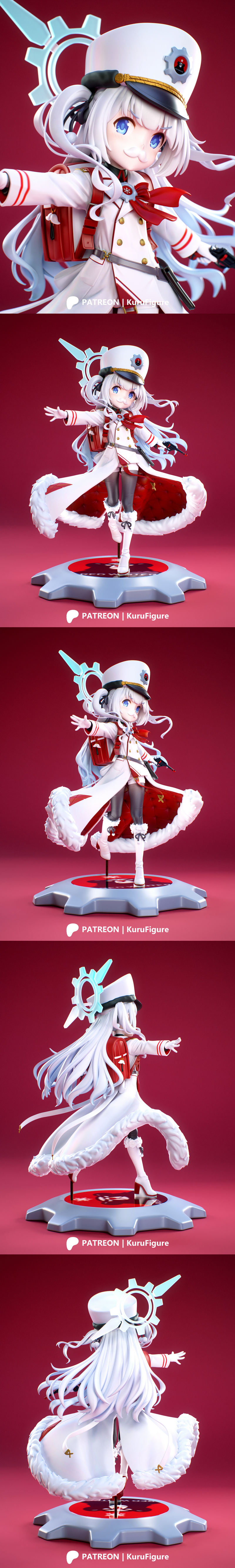 Kuru Figure - 蓝 Archive - 伦卡瓦·切里诺 3D打印模型|Kuru Figure – Blue Archive – Renkawa Cherino – 3D Print Model