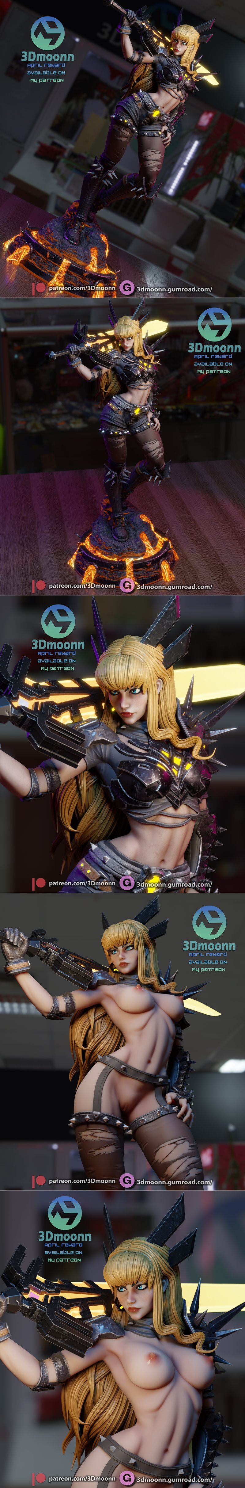 3D打印模型：漫威魔法少女魔力登场|3Dmoonn – Marvel – Magik – 3D Print Model STL