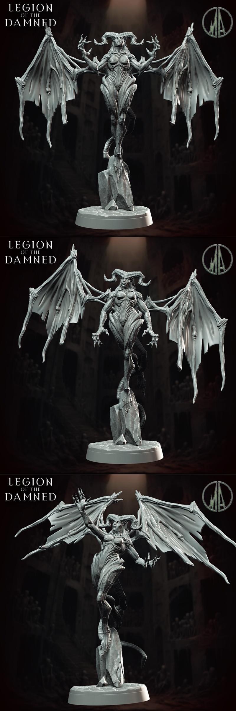 堕落军团——恶魔女妖 3D打印模型|Legion of the Damned – Succubus – 3D Print Model STL