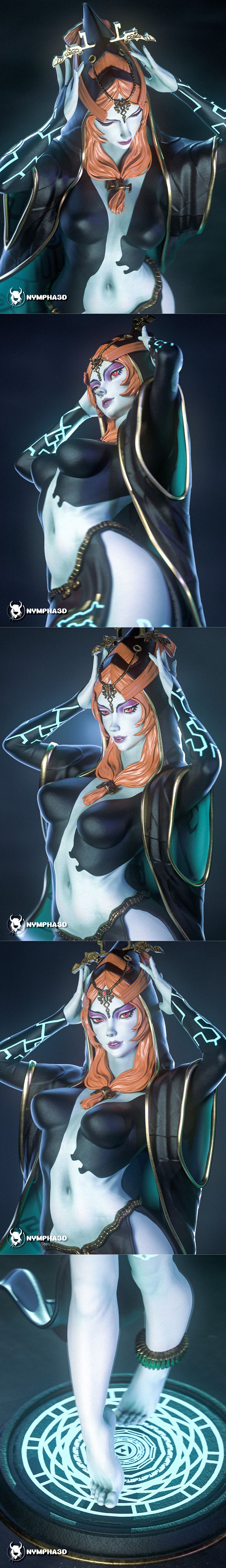 塞尔达传说-米娜-3D打印模型|Nympha – The Legend of Zelda – Midna – 3D Print Model STL