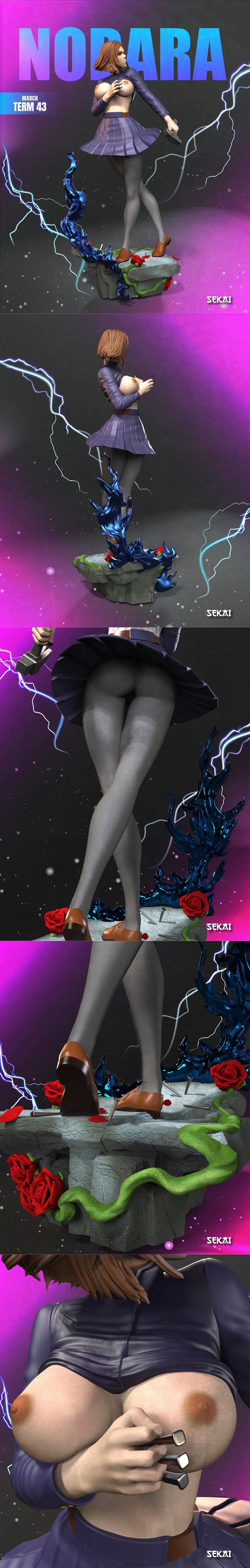 世嘉 - 咒术回战 - 五条悟3D打印模型STL|Sekai – Jujutsu Kaisen – Nobara Kugisaki Sculpture and Bust – 3D Print Model STL