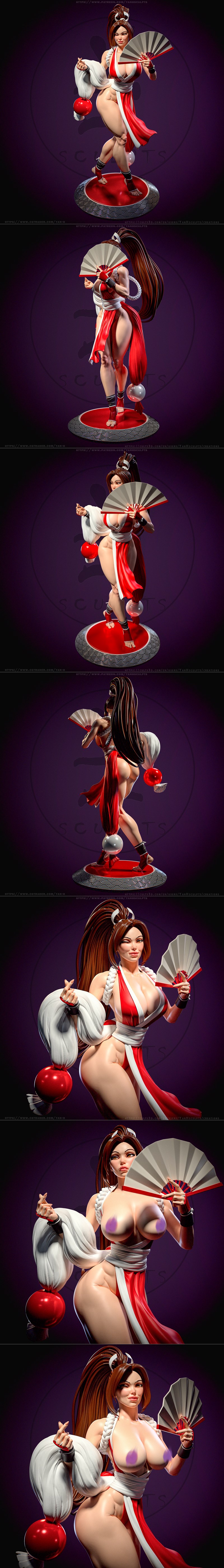 Yan-H工作室 - 王者之剑 - 须佐能乎3D打印模型|Yan-H – King of Fighters – Mai Shiranui – 3D Print Model STL
