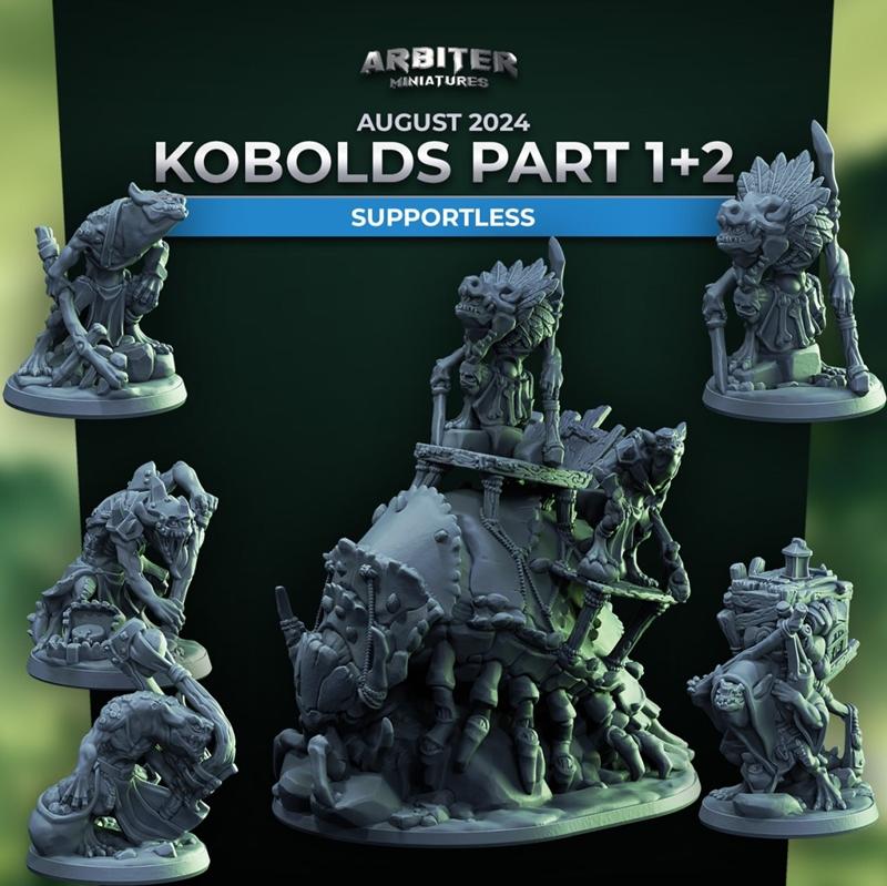 Arbiter迷你模型——小精灵系列（第一至第三部分）3D打印模型|Arbiter Miniatures – Kobolds Part 1-2 – 3D Print Model STL
